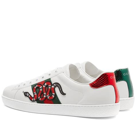 gucci snake sneakers price|gucci ace embellished leather sneakers.